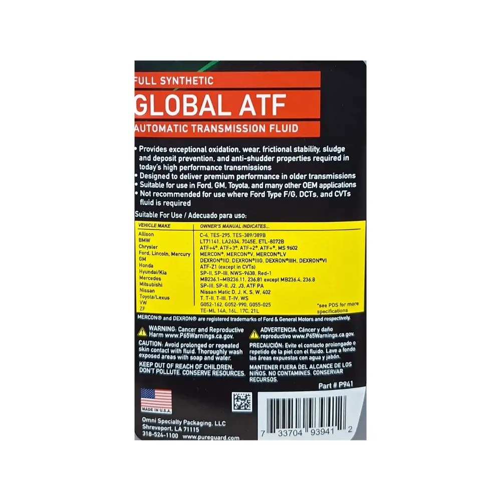 Aceite Pure Guard ATF Sintetico - Imagen 2